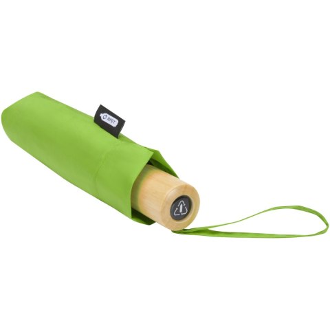 Składany wiatroodporny parasol 51 cm z PET z recyklingu Birgit zielony limonkowowy Składany wiatroodporny parasol 51 cm z PET z recyklingu Birgit zielony limonkowowy