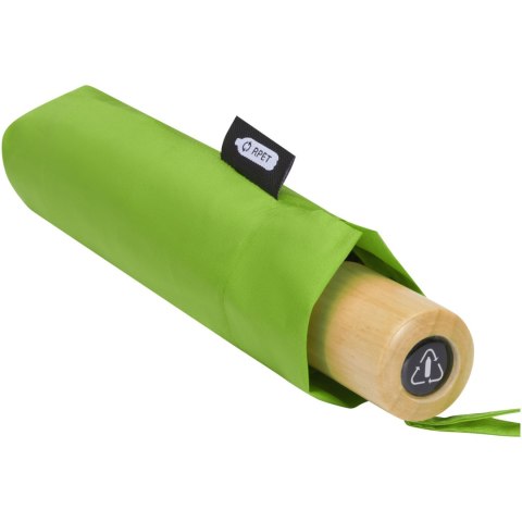 Składany wiatroodporny parasol 51 cm z PET z recyklingu Birgit zielony limonkowowy Składany wiatroodporny parasol 51 cm z PET z recyklingu Birgit zielony limonkowowy