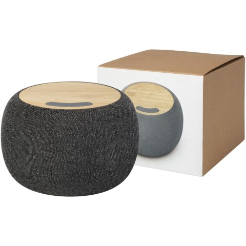Ecofiber głośnik Bluetooth® z bambusa/RPET i bezprzewodowa ładowarka indukcyjna piasek pustyni, szary Ecofiber głośnik Bluetooth® z bambusa/RPET i bezprzewodowa ładowarka indukcyjna piasek pustyni, szary
