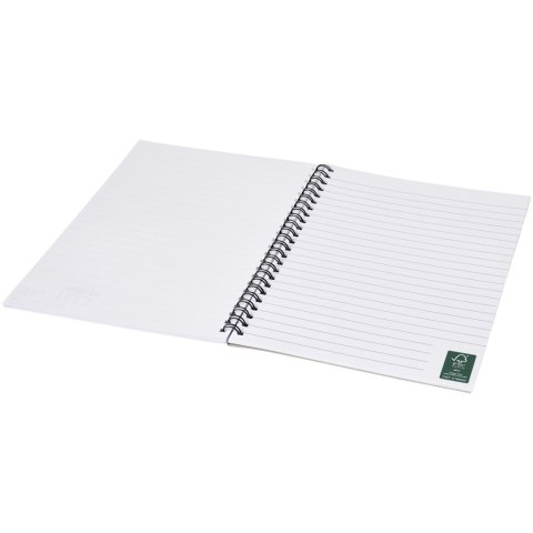 Desk-Mate® kołozeszyt A5 z zadrukowaną tylną okładką czarny, biały Desk-Mate® kołozeszyt A5 z zadrukowaną tylną okładką czarny, biały