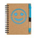 Notes gładki Smile, jasnoniebieski Notes gładki Smile, jasnoniebieski
