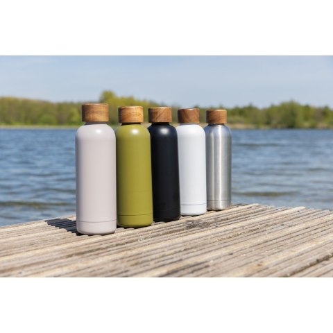 Butelka termiczna 500 ml Wood, stal nierdzewna z recyklingu Butelka termiczna 500 ml Wood, stal nierdzewna z recyklingu