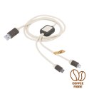 Kabel do ładowania z łusek kawowych i bawełny z recyklingu Kabel do ładowania z łusek kawowych i bawełny z recyklingu