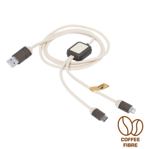 Kabel do ładowania z łusek kawowych i bawełny z recyklingu Kabel do ładowania z łusek kawowych i bawełny z recyklingu