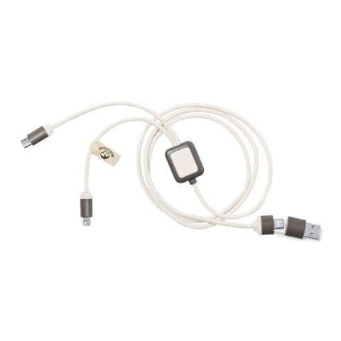 Kabel do ładowania z łusek kawowych i bawełny z recyklingu Kabel do ładowania z łusek kawowych i bawełny z recyklingu