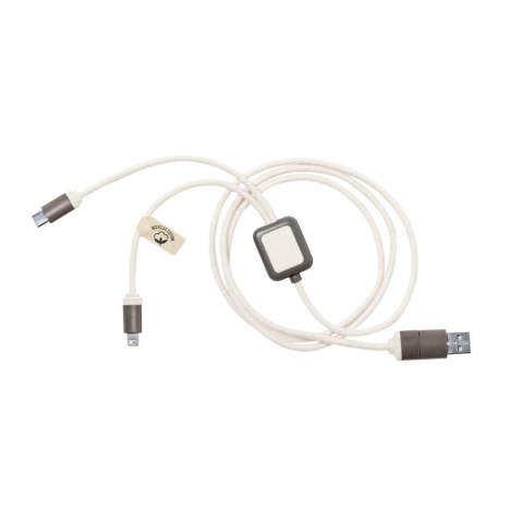 Kabel do ładowania z łusek kawowych i bawełny z recyklingu Kabel do ładowania z łusek kawowych i bawełny z recyklingu