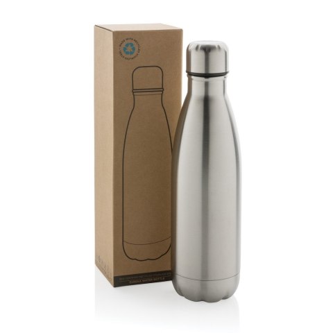 Butelka sportowa 500 ml Eureka, stal nierdzewna z recyklingu Butelka sportowa 500 ml Eureka, stal nierdzewna z recyklingu