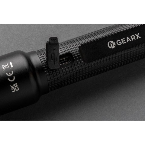 Latarka Gear X, ładowana przez USB, aluminium z recyklingu Latarka Gear X, ładowana przez USB, aluminium z recyklingu
