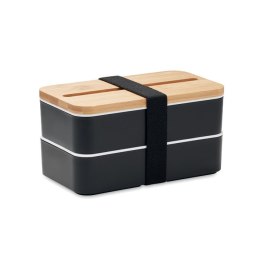 Lunch box z PP z recyklingu czarny