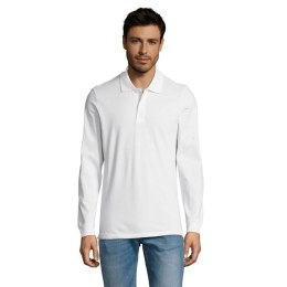 PERFECT MEN LSL POLO 180g Biały 4XL