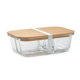 Szklany lunch box z pokrywką przezroczysty