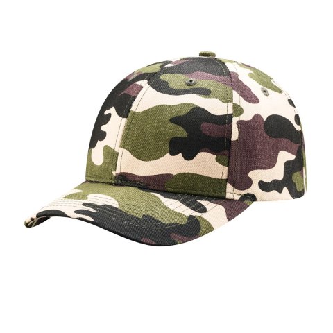 Czapka z daszkiem camuflage, zapięcie metalowe