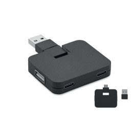 4-portowy USB czarny
