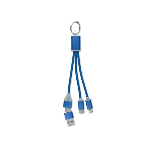 Kabel ładujący 4 w 1 typu C niebieski