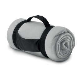Koc polarowy srebrny mat