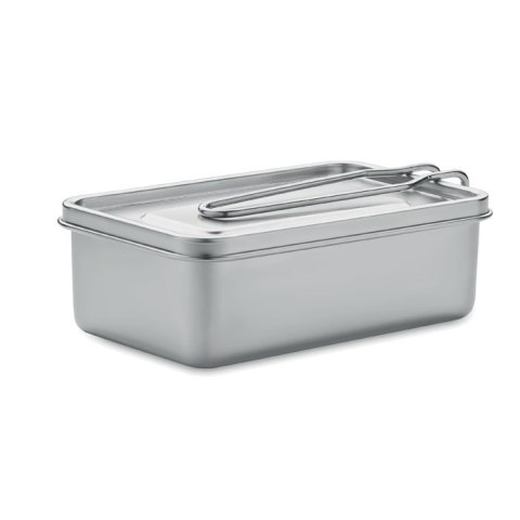 Lunch box ze stali nierdzewnej srebrny